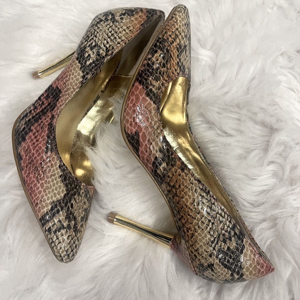 Thalia Sodi Multi-Color Snakeskin Heels Size 5.5